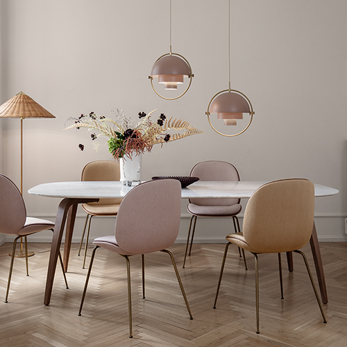 Beetle dining chair conic base Gubi
