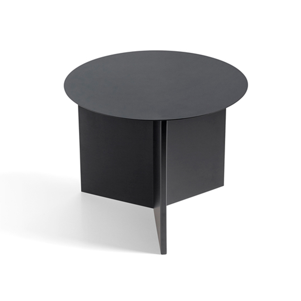 Slit table round table black